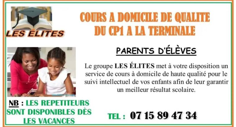 cours de répétition et formation à domicile