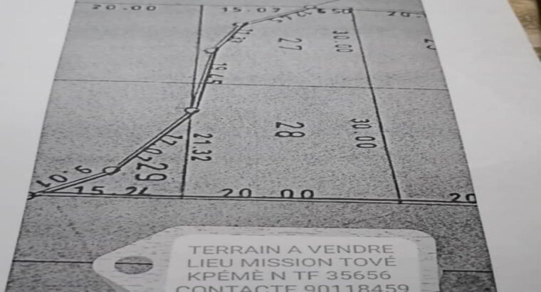 lots de terrain titré à vendre